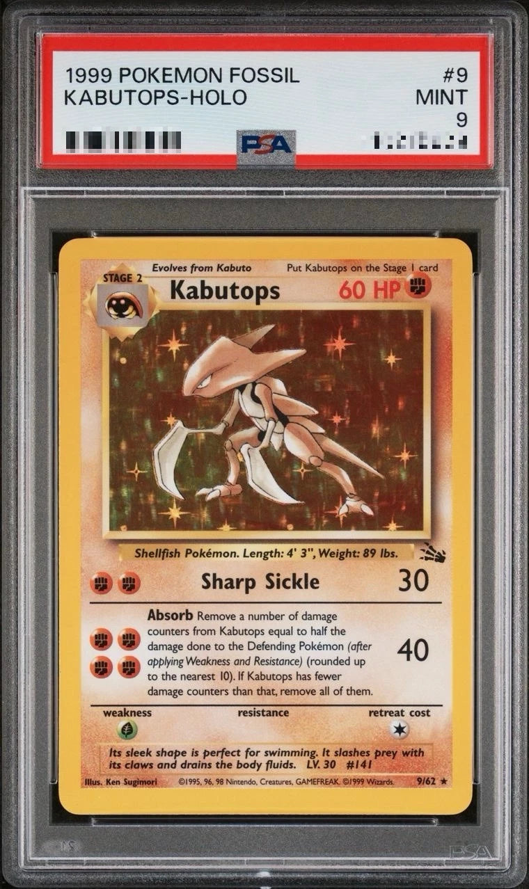 1999 Kabutops - Holo -PSA 9 - ENG